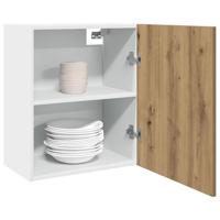 Hangkasten 2 st Lyon 50x31x60 cm bewerkt hout artisanaal eikenkleur - thumbnail