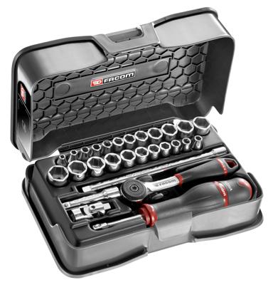 Facom doppendoos 1/4' 12-k mm inch r.161b 34 stuks - R.420AMU