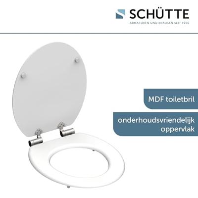 Schutte MDF WC-bril SPIRIT WHITE met soft-close | wit mat
 80101 Schutte MDF WC-bril SPIRIT WHITE met soft-close | wit mat
 80101