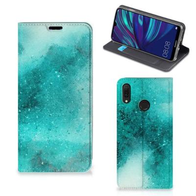 Bookcase Huawei Y7 hoesje Y7 Pro (2019) Painting Blue Bookcase Huawei Y7 hoesje Y7 Pro (2019) Painting Blue