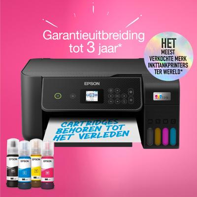 Epson ecotank et-2870 a4 multifunctionele wi-fi-printer met inkttank all-in-one inkjetprinter (zwart, scannen, kopiëren, inclusief tot 3 jaar inkt)