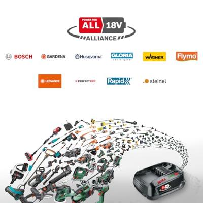 Bosch Groen UniversalShredder Fluisterhakselaar 2x18V-25 | 2x PBA 18V 4.0 Ah Accu + 1x Snellader AL 18V-44 + 1x 28L Opvangzak - 06008E0000