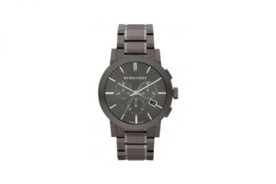 Burberry Chronograph City Men Black Staal 42MM | BU9354