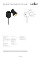 Nordlux WandlampBoston zwart - 2512391003 - thumbnail