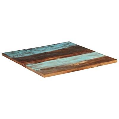 Tafelblad vierkant 25-27 mm 80x80 cm massief gerecycled hout