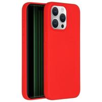 Accezz Liquid Silicone Backcover met MagSafe iPhone 15 Pro Max Telefoonhoesje Rood - thumbnail