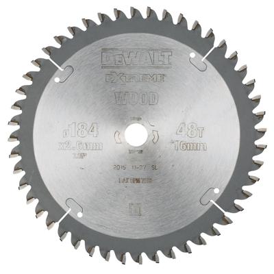 DeWALT Cirkelzaagblad voor Laminaat | Extreme | Ø 184mm Asgat 16mm 48T - DT4092-QZ