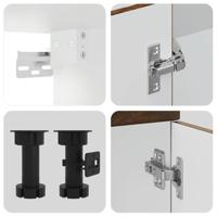 14-delige Keukenkastenset Kalmar bewerkt hout gerookt eiken - thumbnail