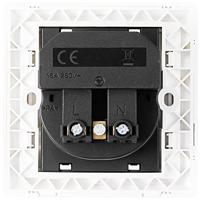 Sygonix SY-5238674 Stopcontact (onderbouw) Power Delivery, Aanraakbeveiliging, Met USB-C Wit - thumbnail