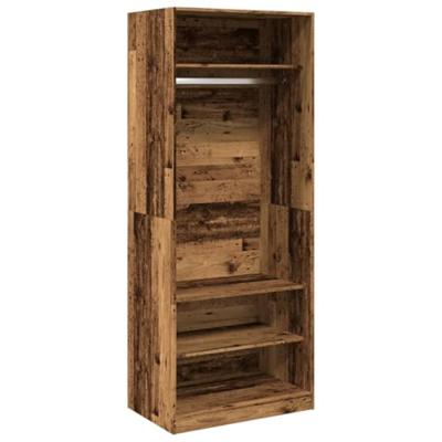 Kledingkast 80x50x200 cm bewerkt hout oud hout