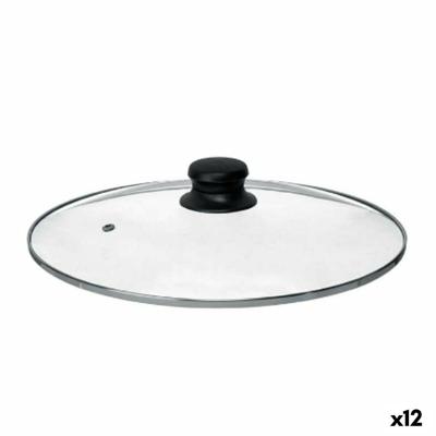 Pannedeksel Kinvara Transparant Zilverkleurig Zilver Metaal Glas Roestvrij staal Kristal Staal 28 cm 28,5 x 5,5 x 28,5 cm 28,5 x