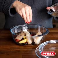 Set van 2 ovenschalen - PYREX - Glas - Rond - 1,6 L - thumbnail