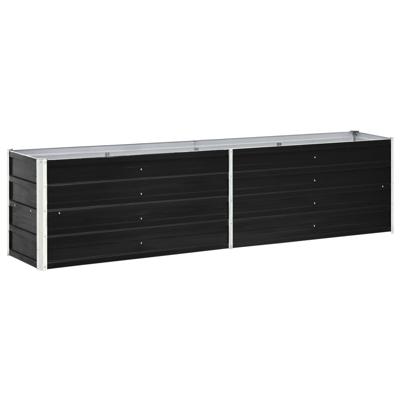 VidaXL Plantenbak verhoogd 240x40x45 cm gegalvaniseerd staal antraciet VidaXL Plantenbak verhoogd 240x40x45 cm gegalvaniseerd staal antraciet