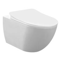 Creavit Hangend Toilet - 35.3x51cm - spoelrandloos - mat wit FE322-11MB00E-0000 - thumbnail