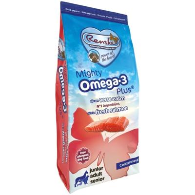 Renske Mighty Omega-3 Plus Cold Pressed vers bereid met zalm hondenvoer 3 kg Renske Mighty Omega-3 Plus Cold Pressed vers bereid met zalm hondenvoer 3 kg