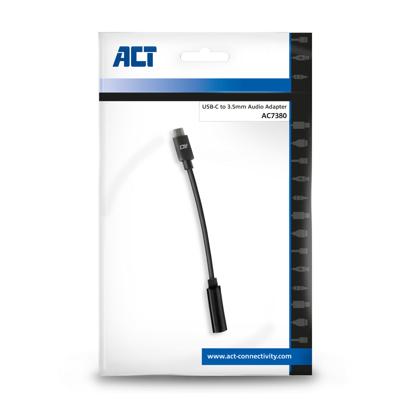 ACT USB-C naar Jack audio adapter ACT USB-C naar Jack audio adapter