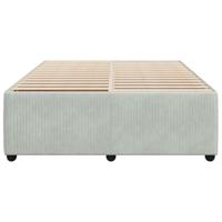 Bedframe zonder matras 140x200 cm fluweel lichtgrijs - thumbnail