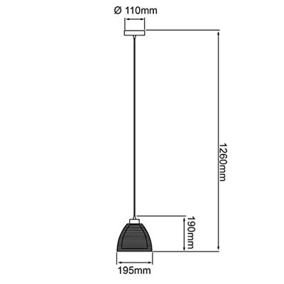 Brilliant Design hanglampRelax Ø 19,5cm brons met chroom - 61170/53