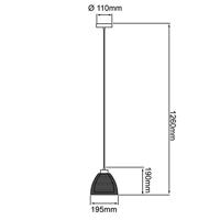Brilliant Design hanglampRelax Ø 19,5cm brons met chroom - 61170/53 - thumbnail