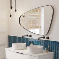 Ben Nature organische spiegel 120x70cm links mat zwart - thumbnail