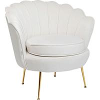 Kare Design Water Lily Gold Fauteuil - Beige Fluweel - thumbnail