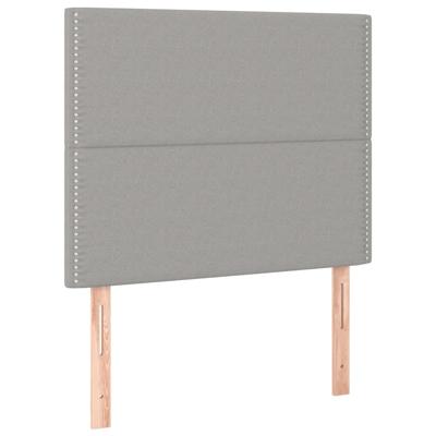 Hoofdbord LED 90x5x78/88 cm stof lichtgrijs