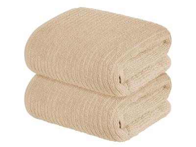 LIVARNO home 2 Handdoeken 100 x 50 cm (Beige)