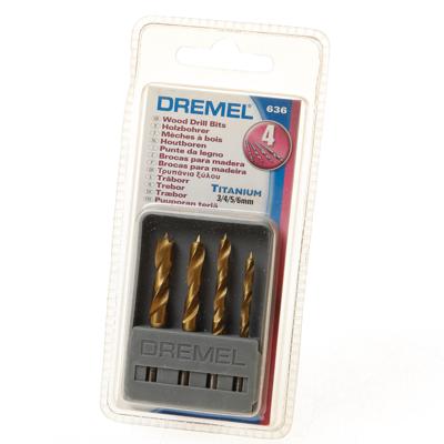 Dremel 26150636JA Hout-spiraalboorset 4-delig 3 mm, 4 mm, 5 mm, 6 mm Cilinderschacht 1 set(s)