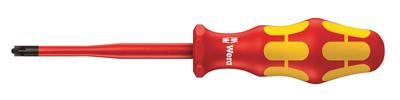 Wera 165 iS PZ/S VDE geïsoleerde Schroevendraaier voor PlusMinus-Schroeven, kling met gereduceerde diameter, PZ/S # 1 x 80 mm - 1 stuk(s) -