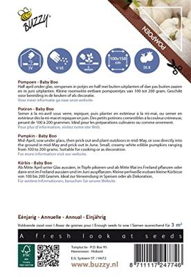 Zaden Ornamental Pompoen Baby Boo Buzzy - Buzzy Zaden Ornamental Pompoen Baby Boo Buzzy - Buzzy