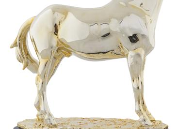 Decoratieve figuren DKD Home Decor Paard Zwart Gouden Hars (30 x 11,5 x 26 cm)