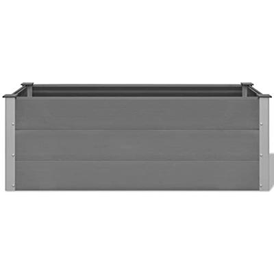 VidaXL Plantenbak verhoogd 150x50x54 cm hkc grijs