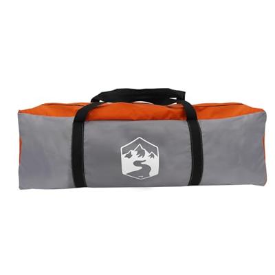 Tent met dak Grijs en oranje 268 x 240 x 191 cm Polyester