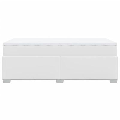 Boxspring met matras kunstleer wit 90x200 cm