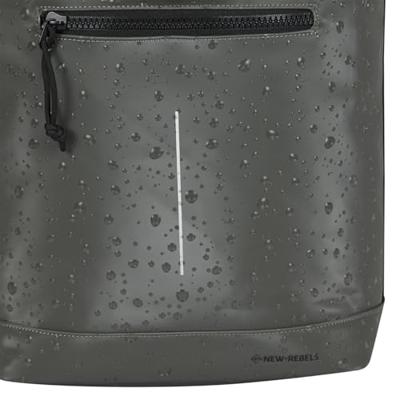 New Rebels New York Droplet Antraciet 21L Rugzak Rolltop Waterafstotend Laptop 15.6"