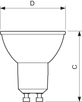 Philips 72837600 Gloeilamp-lamp Energielabel F (A - G) GU10 Reflector 4.6 W Warmwit (Ø x l) 50 mm x 54 mm 1 stuk(s)