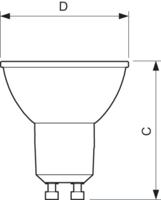 Philips 72837600 Gloeilamp-lamp Energielabel F (A - G) GU10 Reflector 4.6 W Warmwit (Ø x l) 50 mm x 54 mm 1 stuk(s) - thumbnail