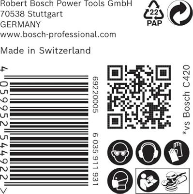 Bosch Accessories EXPERT C470 2608901154 Schuurpapier voor schuurschijf Ongeperforeerd Korrelgrootte (num) 100 (Ø) 125 mm 50 stuk(s)