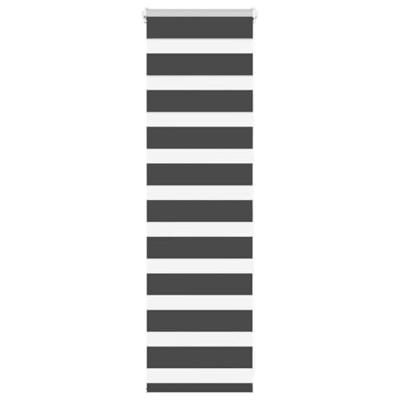 Zebra rolgordijn 50x100 cm stofbreedte 45,9cm zwart