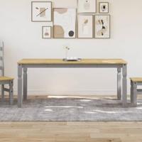 Eettafel Corona 180x90x75 cm massief grenenhout grijs - thumbnail