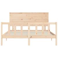 Bedframe zonder matras massief grenenhout 160x200 cm - thumbnail