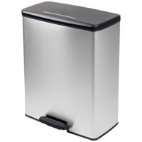 Curver Deco bin slim 254610 Afvalbak 65 l (b x h x d) 480 x 615 x 280 mm Zilver, Zwart 1 stuk(s) - thumbnail