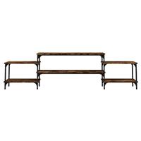 Tv-meubel 197x35x52 cm bewerkt hout gerookt eikenkleurig - thumbnail