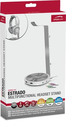 Speedlink Estrado Multifunctional Headset Stand with USB HUB (White)