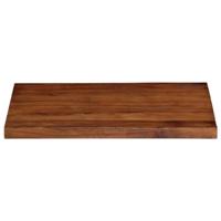 Tafelblad rechthoekig 90x60x2,5 cm massief gerecycled hout - thumbnail