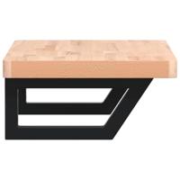 Badkamer wandschap staal en massief beukenhout - thumbnail