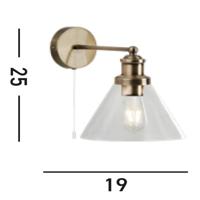 Searchlight Landelijke wandlampPyramid - 1277AB - thumbnail