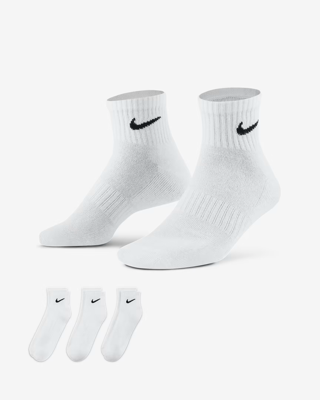 Nike Everyday Cushioned 3 Pack Sportsok White/Black S