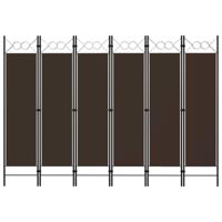 Kamerscherm met 6 panelen 240x180 cm bruin - thumbnail