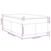 Boxspring met matras stof taupe 120x190 cm - thumbnail